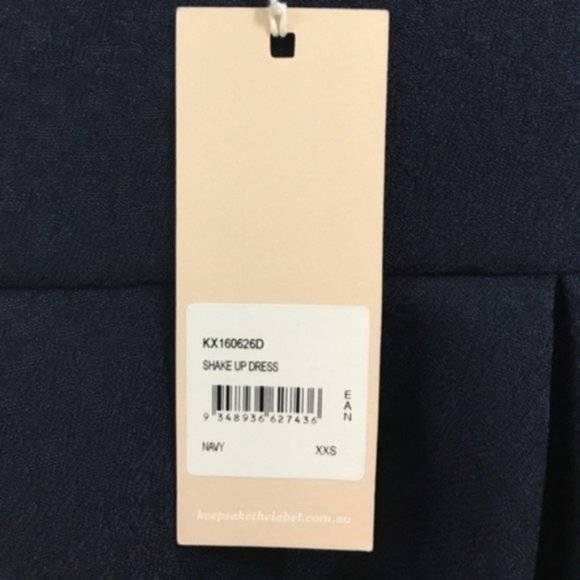 Keepsake ‘Shake Up and Flare’ Navy Blue Dress XXS - Picture 6 of 8